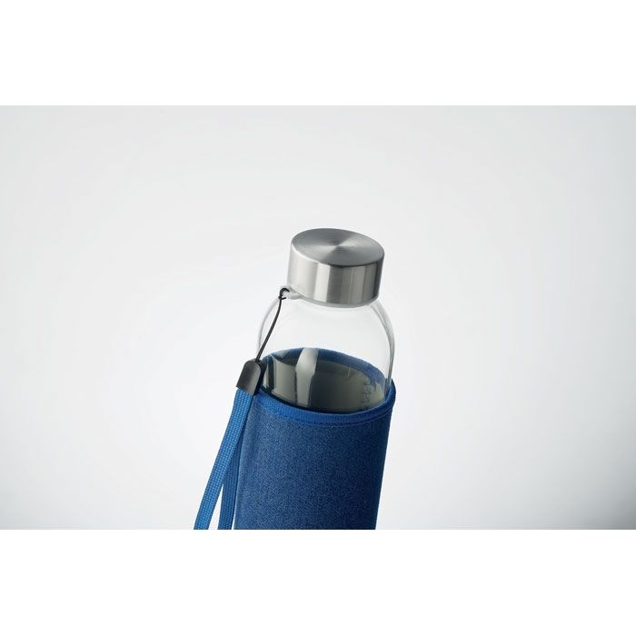 MO6192-04Utah Denim Trinkflasche Glas 500ml_ blau