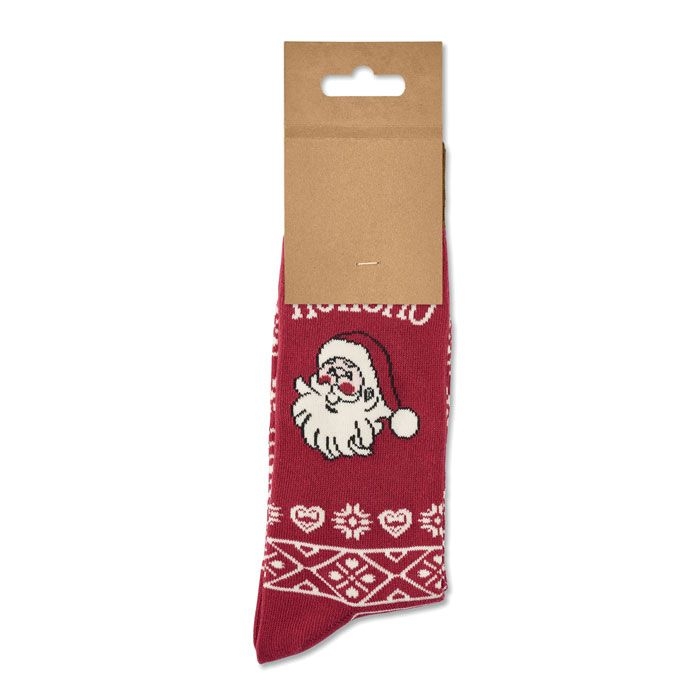 CX1574-02Soc Medium Weihnachtssocken M_ bordeaux