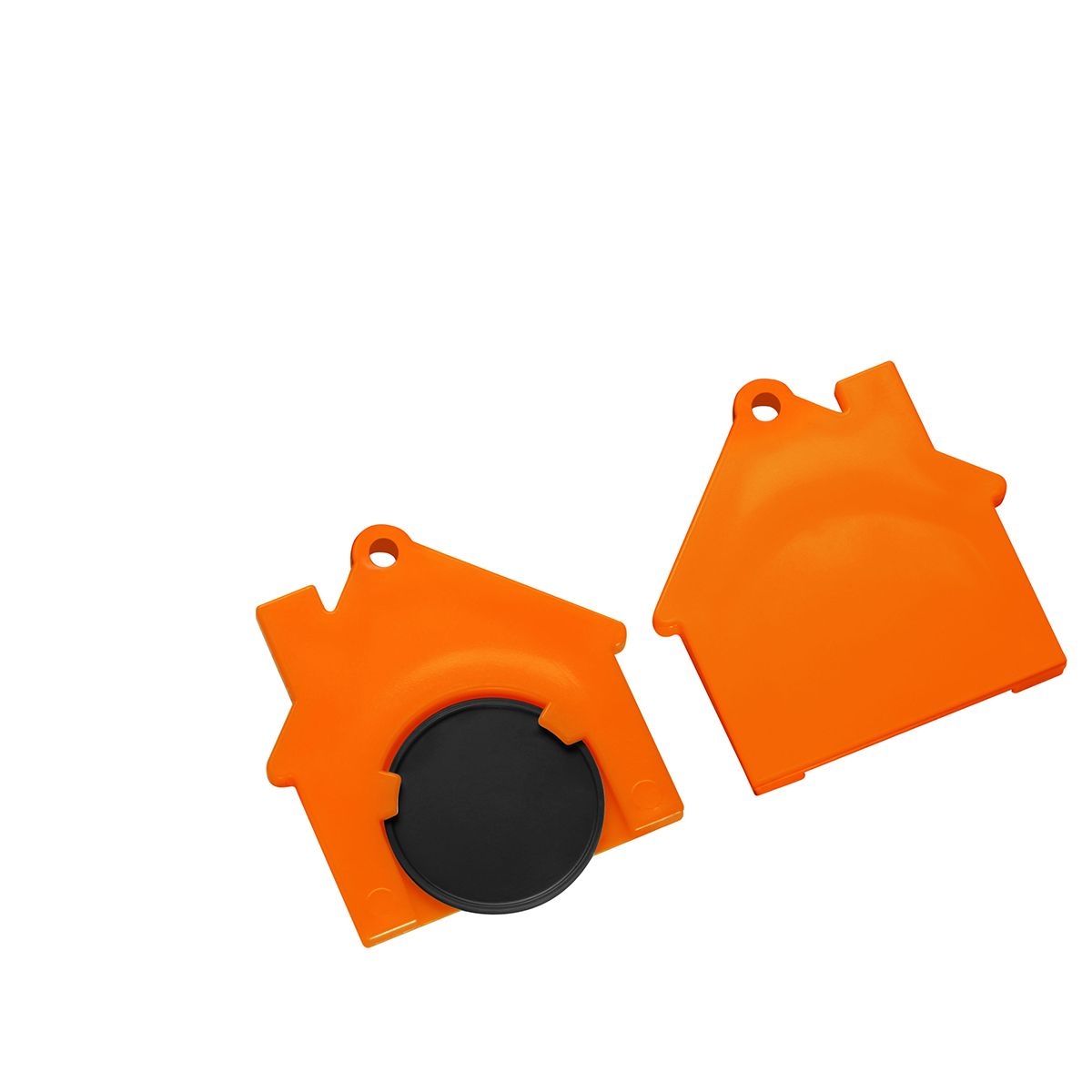 HE7516-6-5Chiphalter mit 1€-Chip _Haus_ schwarz_ orange