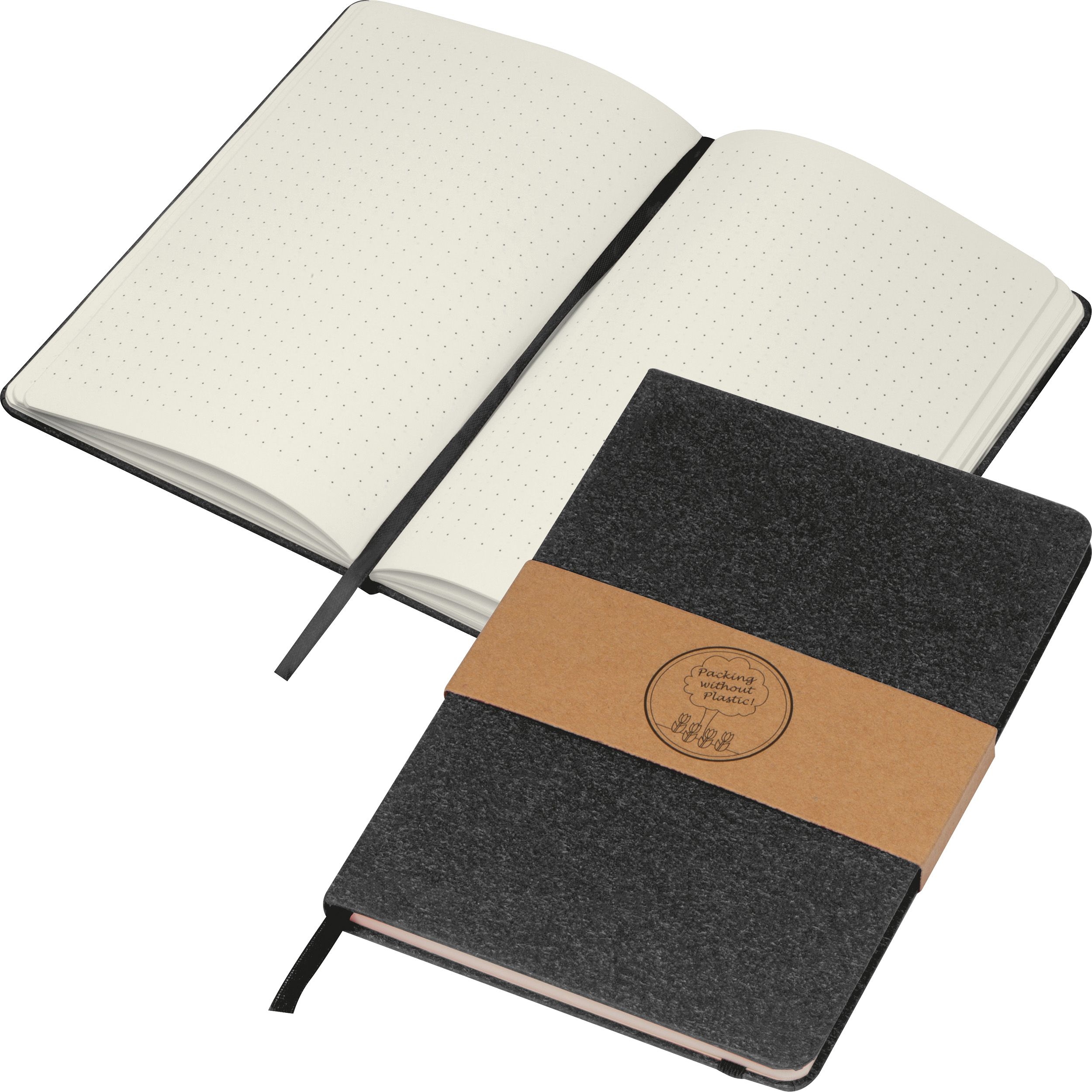 MA21799-03A5 Notizbuch mit gepunkteten Seiten AGNESE_ schwarz