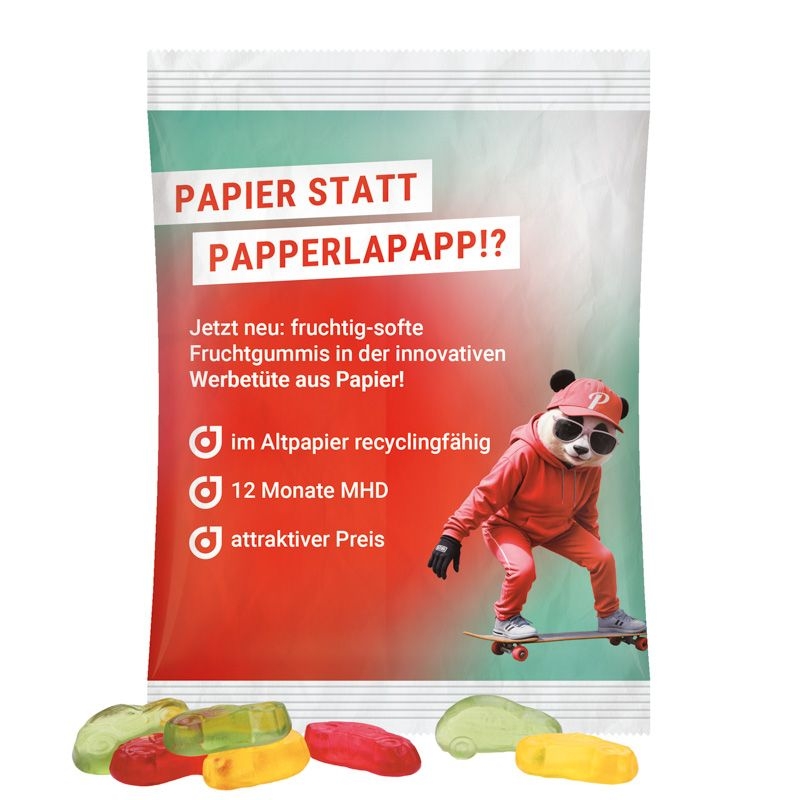 JG18064-6Maxituete 50 g Trolli Fruchtgummi Standardformen_ Auto_ weiss