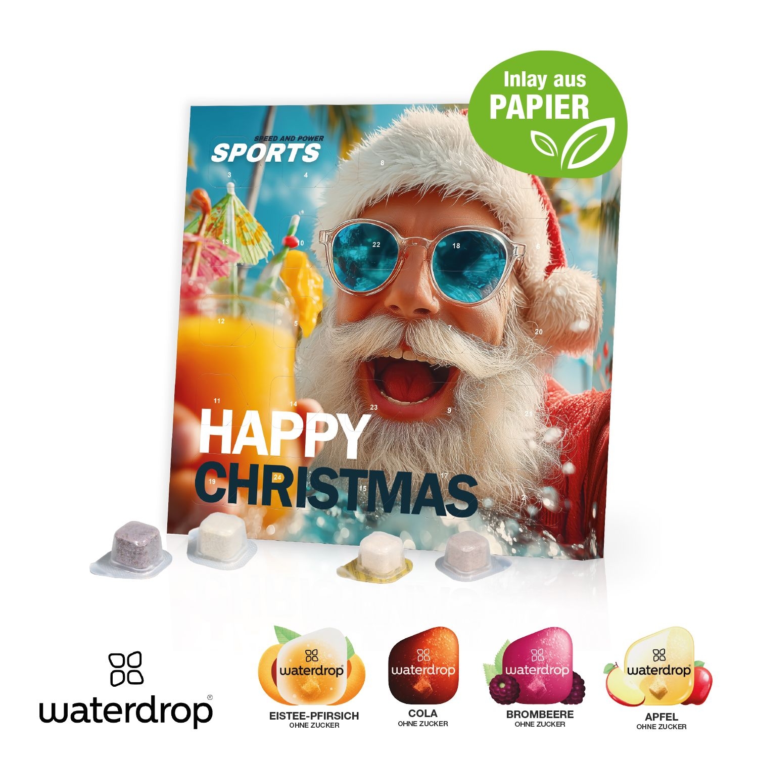 CD95158-02Tisch-Adventskalender Waterdrop®_ Inlay aus Papier_ Individuelles Motiv