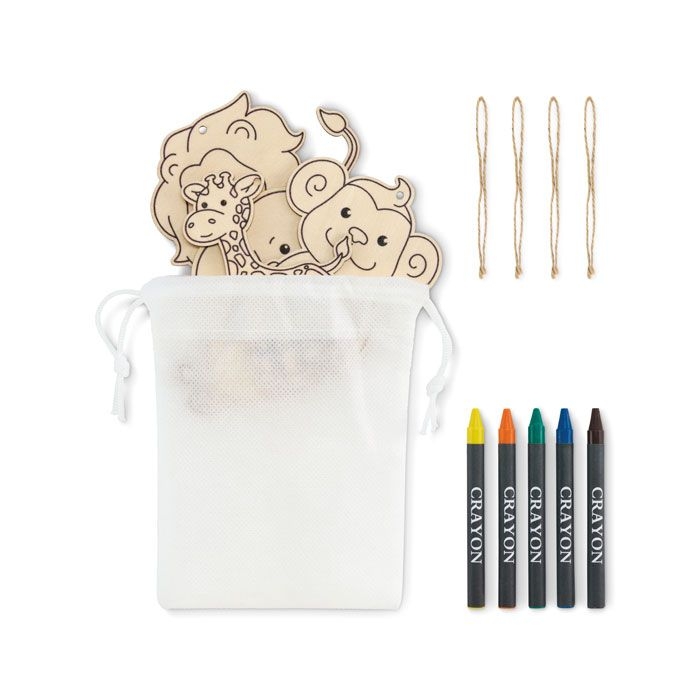 MO2968-06Thezoo Holzanhaenger-Set_ weiss