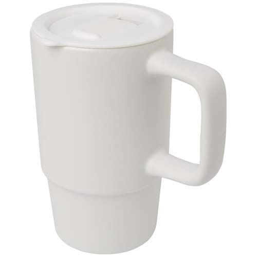 PF100896-1Carter 450 ml Keramiktasse mit Kunststoffdeckel_ weiss
