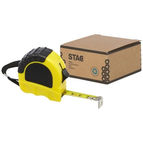 PF104580-1Rule 3 Meter Massband aus recyceltem RCS Kunststoff_ gelb