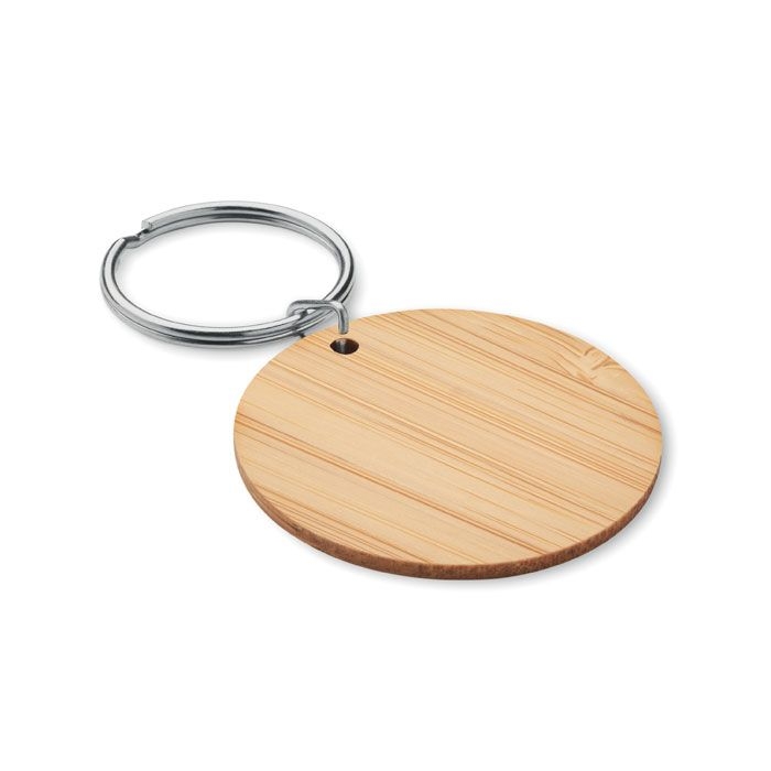 MO6977Roundboo Schluesselring Bambus_ rund