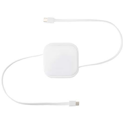 PF124448-1Gloas Aufrollbares 5 in 1 Kabel aus Recyclingmaterial mit Datensynchronisierung und 100 W Schnelllad