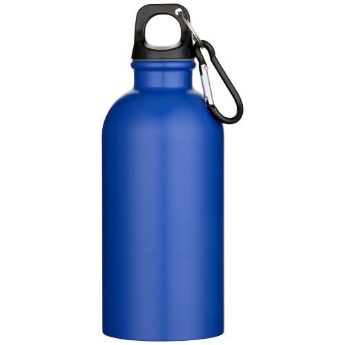 PF100871-2Oregon 400 ml matte RCS-zertifizierte einwandige Trinkflasche aus recyceltem Edelstahl mit Karabiner