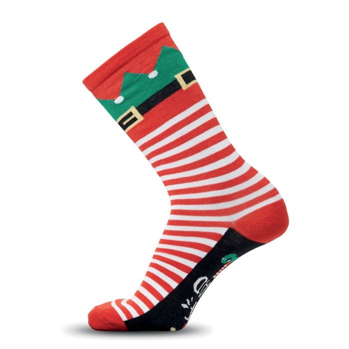 CX1575-35Soc Large Weihnachtssocken L_ weiss_rot