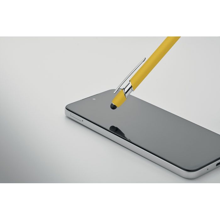 MO2798-08Siparo Druckkugelschreiber mit Stylus_ gelb