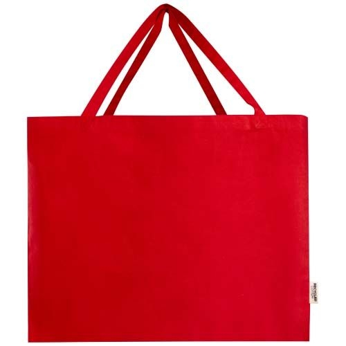 PF120734-3Odessa 220 g_m² Baumwoll Tragetasche aus GRS recycelter Baumwolle 40L_ rot