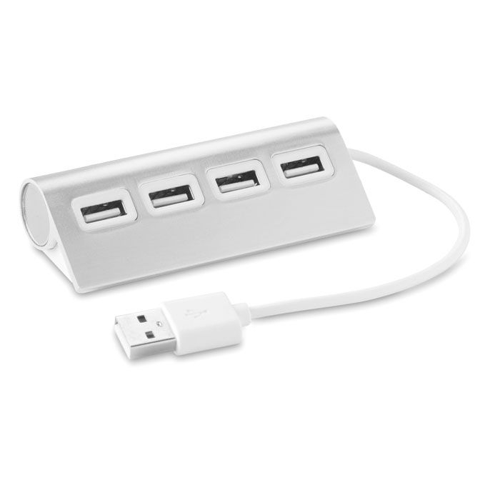 MO8853-16Aluhub 4 Port USB Hub_ mattsilber
