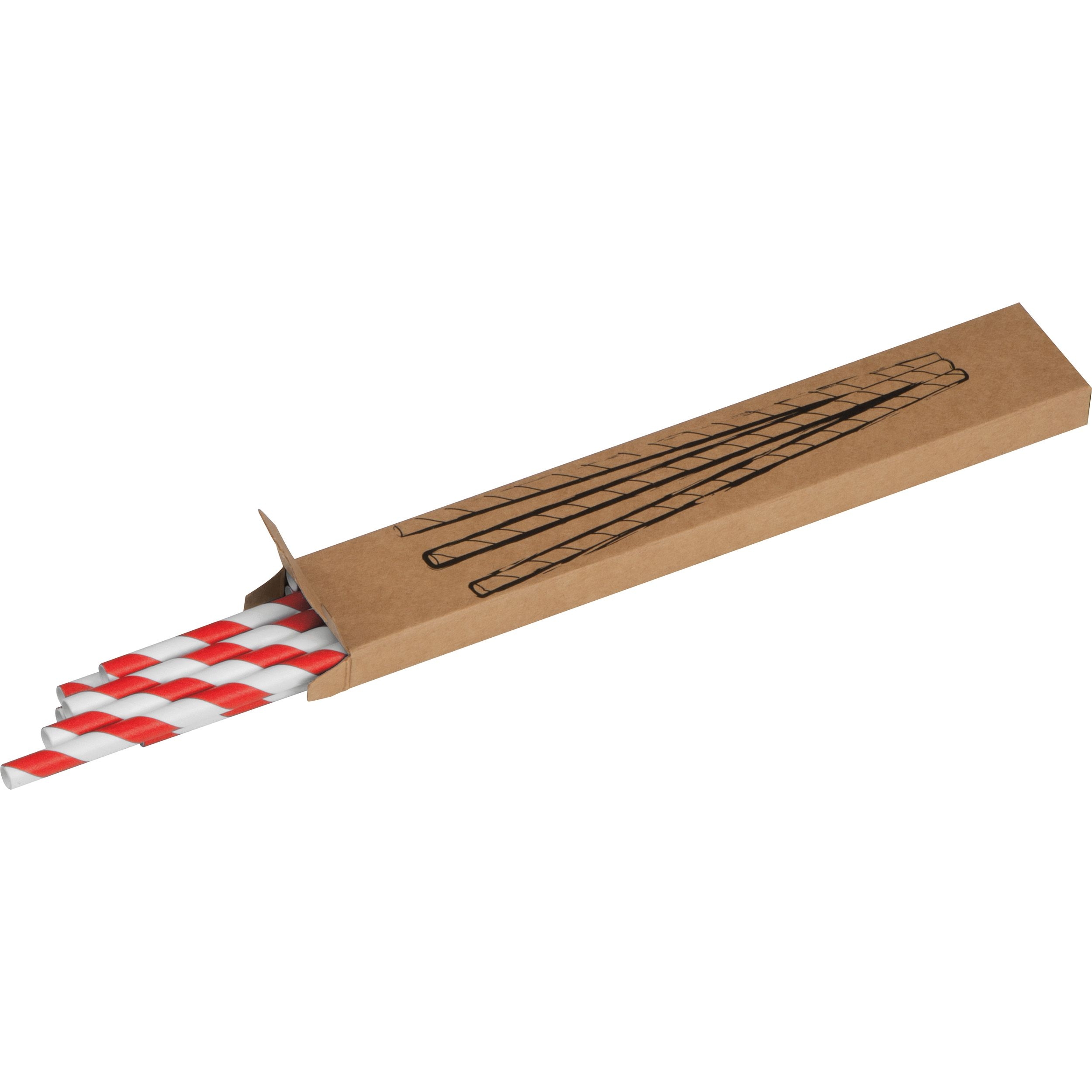 MA81191-05Trinkhalme 10 Stueck LINA_ rot