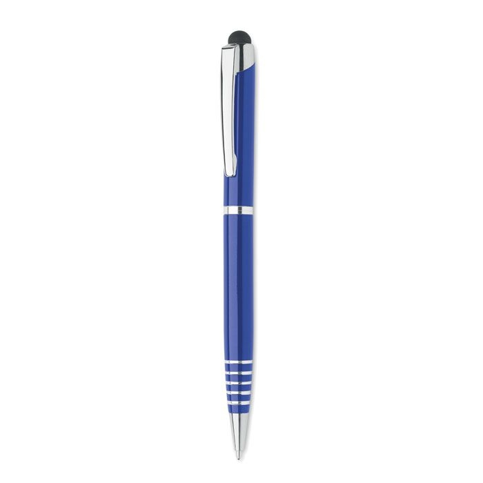 MO2157-04Florina Drehkugelschreiber mit Stylus_ blau