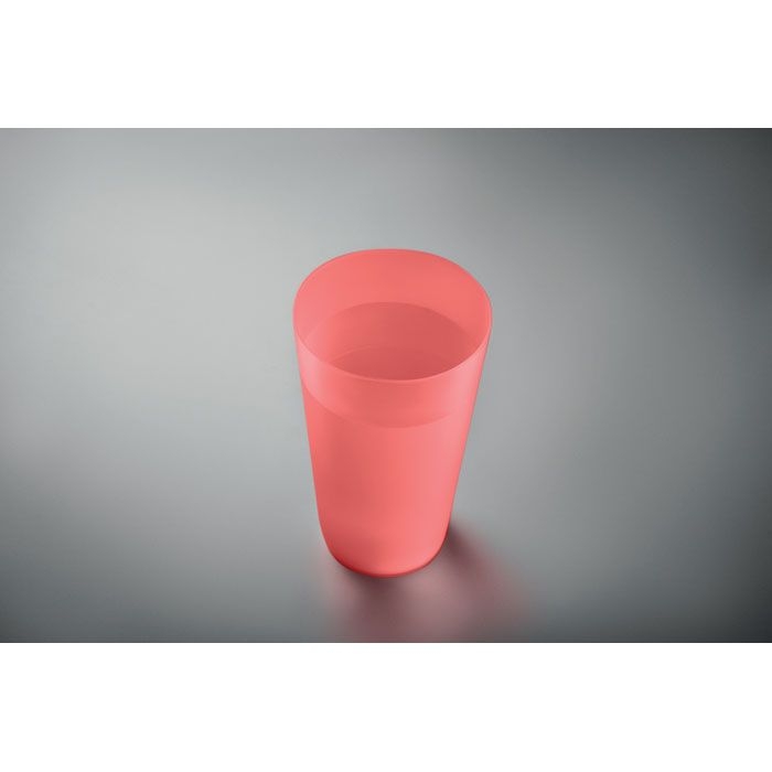 MO9907-25Festa Large Wiederverwendbarer Becher 500ml_ transparent rot