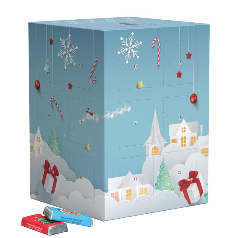 JG20124-1Tower Adventskalender_ Vollkartonhuelle_ Schokotaefelchen_ Motiv-Vorlage