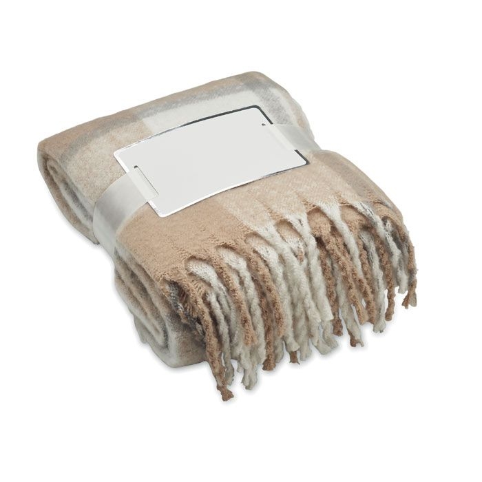 MO2382-13Quet Karierte Mohair-Decke_ beige