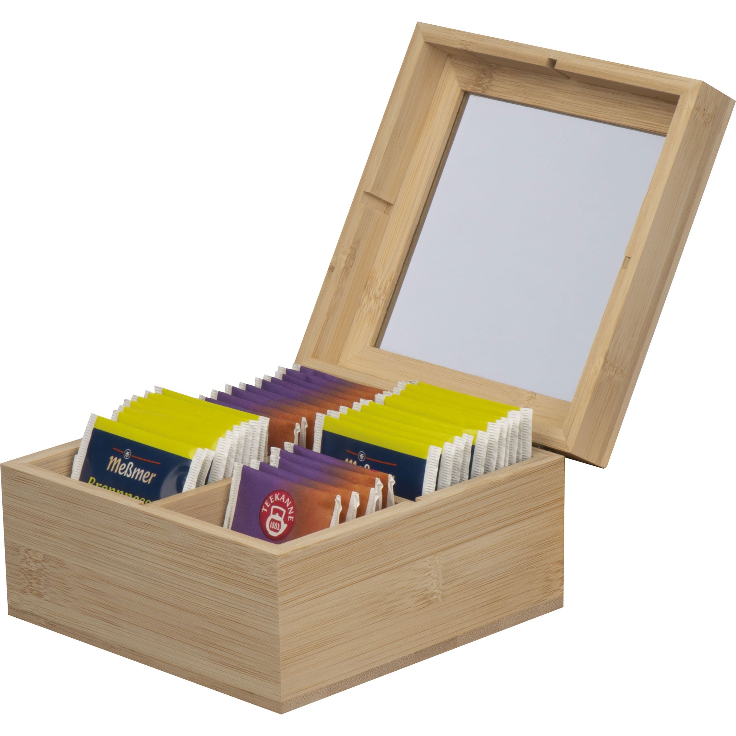 MA82296-13Teebox aus Bambus fuer 40 Teebeutel SIMONETTA_ beige