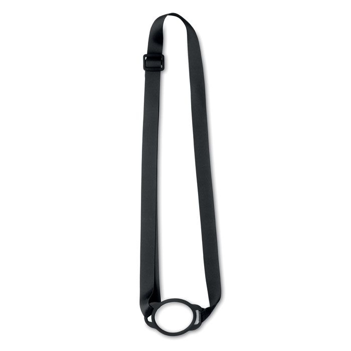 MO2582-03Lancup Lanyard mit Getraenkehalter_ schwarz
