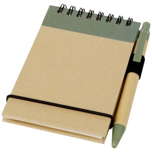 PF106269-4Zuse A7 Recycling Notizblock mit Stift_ heather gruen_natur