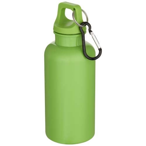 PF100863-9Oregon 400 ml einfarbige RS-zertifizierte Trinkflasche aus recyceltem Kunststoff mit Karabinerhaken