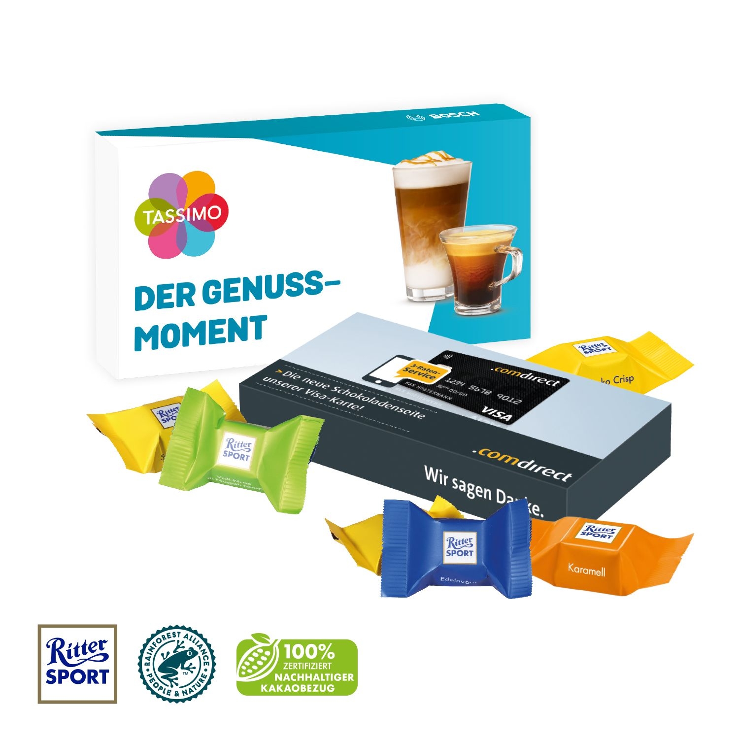 CD91585-01Ritter SPORT Schokowuerfel in Praesentbox_ Ritter Sport Schokowuerfel