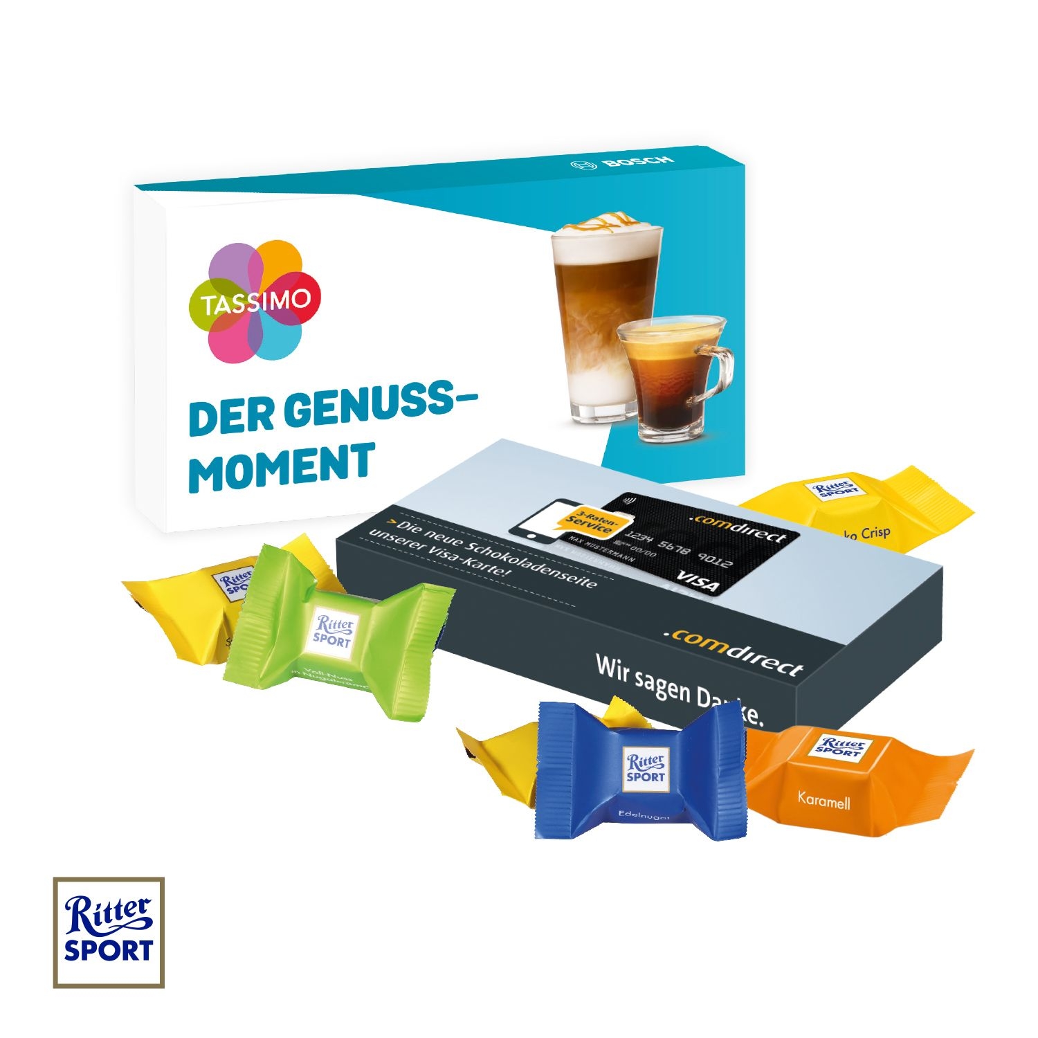CD91585-01Ritter SPORT Schokowuerfel in Praesentbox_ Ritter Sport Schokowuerfel