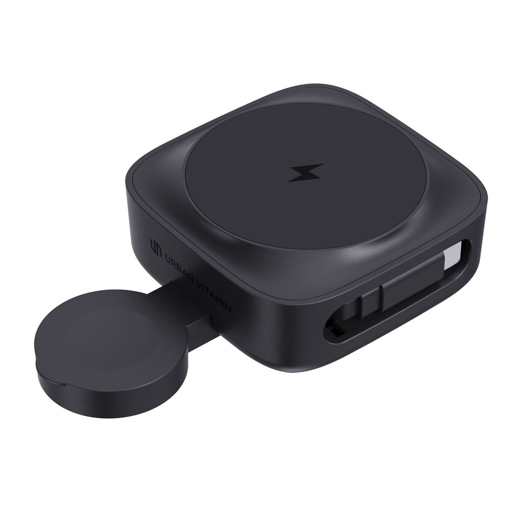 XDP309.53-01Urban Vitamin Goleta 2-in-1 15W Magnetic Wireless Charger_ schwarz