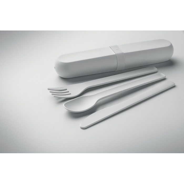 MO2743-06Biteful Besteck-Set PLA_ weiss
