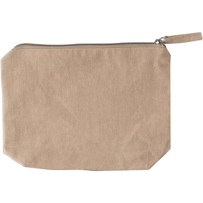 GI1039472-13Kosmetiktasche aus recycelter Baumwolle _180 g_m²_ Cressida_ khaki