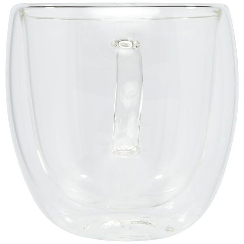 PF113315-1Manti 2-teiliger 250 ml doppelwandiger Glasbecher mit Bambusuntersetzer _ transparent_natural