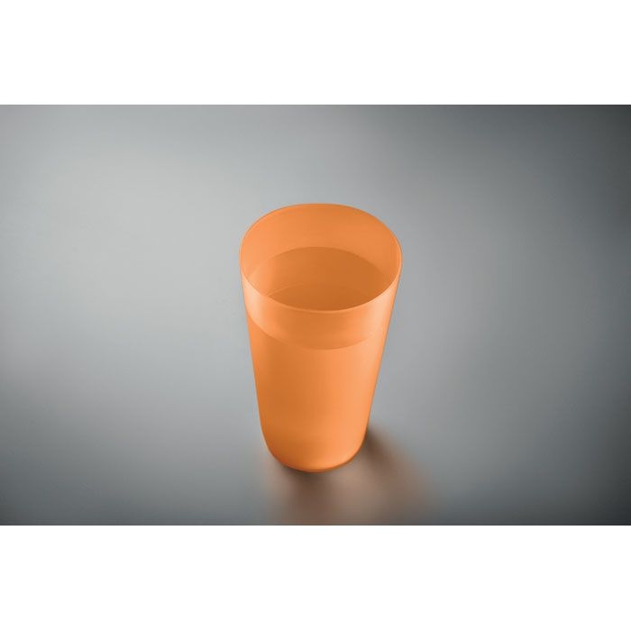 MO9907-29Festa Large Wiederverwendbarer Becher 500ml_ transparent orange