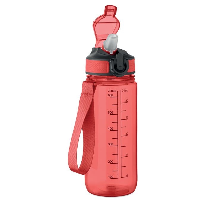 MO2792-25Enkel Sport-Trinkflasche 700ml_ transparent rot