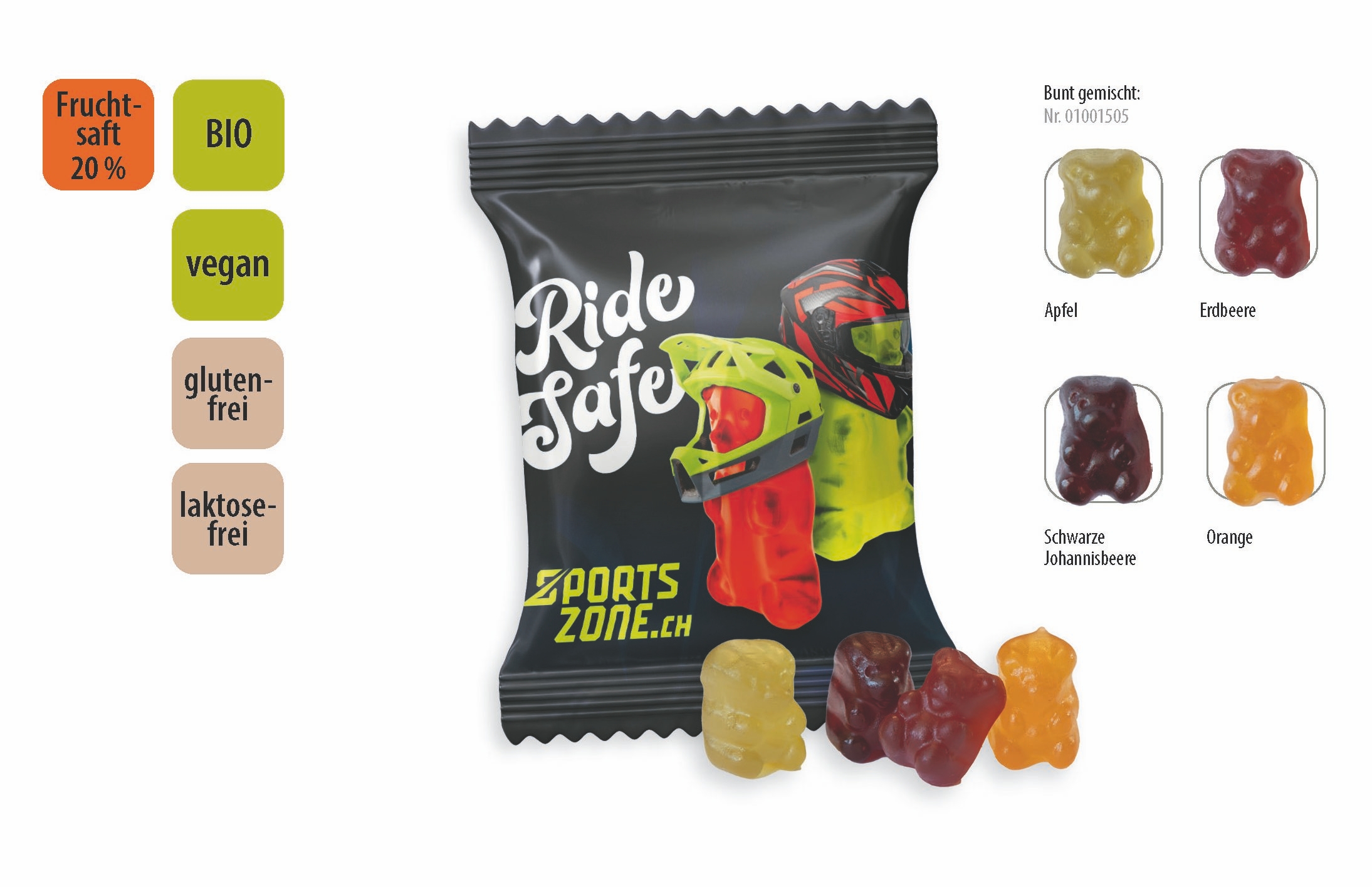 SW1505-1BIO Baerchen vegan Werbetuete_BIO Baerchen vegan_ weisse Folie