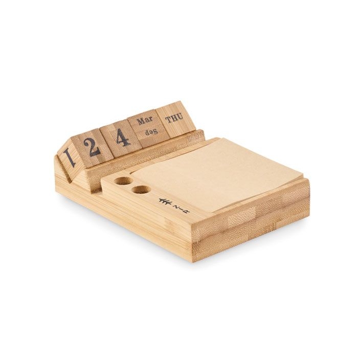 MO2250-40Bootop Tischkalender Bambus_ holz