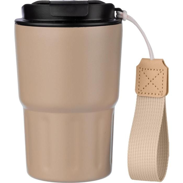 GI1096714-357Doppelwandiger Becher aus Edelstahl Louisa_ beige