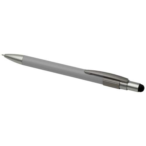 PF106447-5Rill RCS recycelter Kugelschreiber mit Stylus und Fidget Spinner _schwarze Mine_ grau