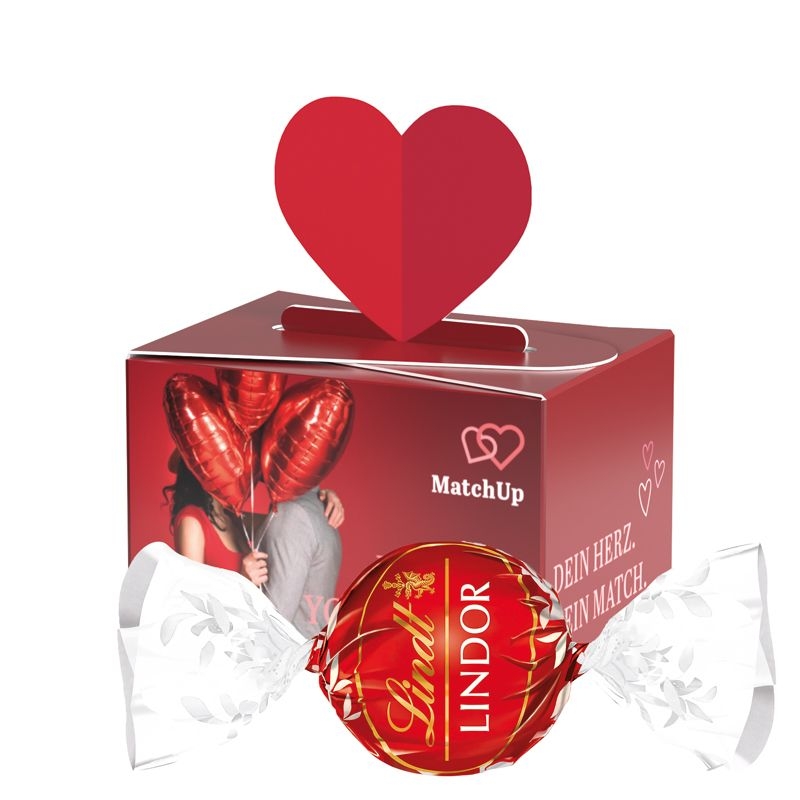 JG10183-1Geschenkbox Mini Herz_ Lindor Milch Kugeln