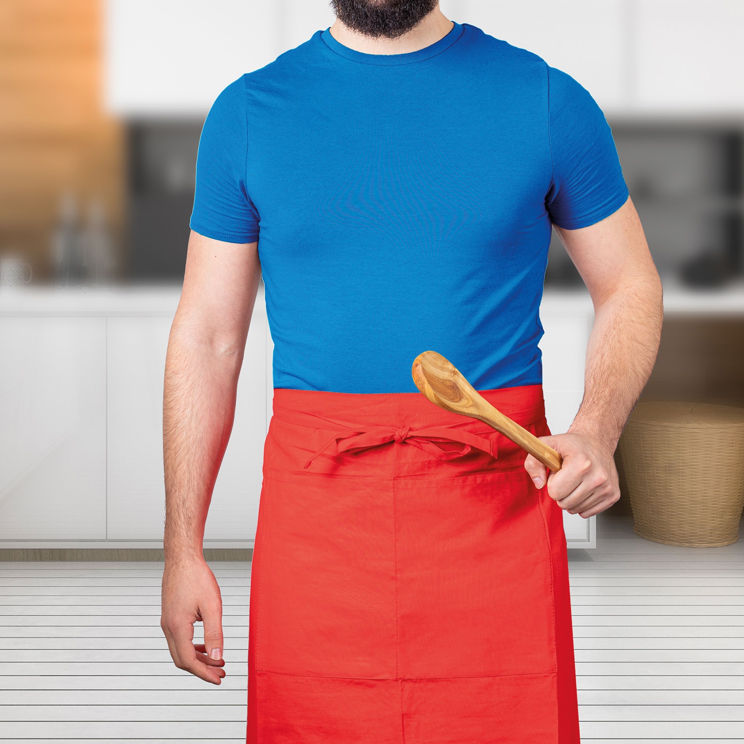 MA61383-05Kochschuerze aus Baumwolle GERTRUD_ rot