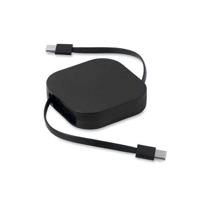 MO2924-03Linea 100 Einziehbares Ladekabel 100W_ schwarz
