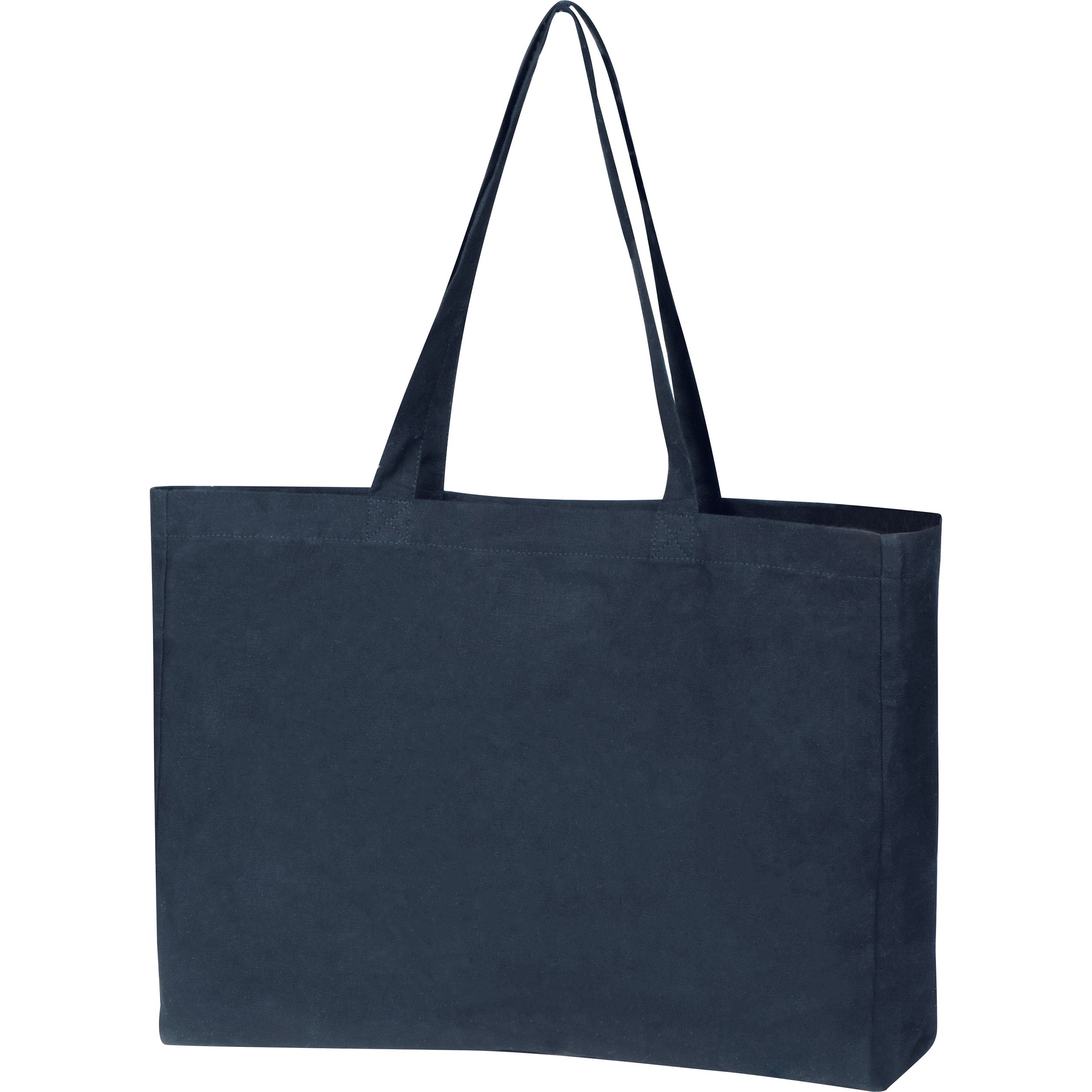 MA63229-44Shopper aus Bio Baumwolle mit Bodenfalte MARCELLO_ dunkelblau