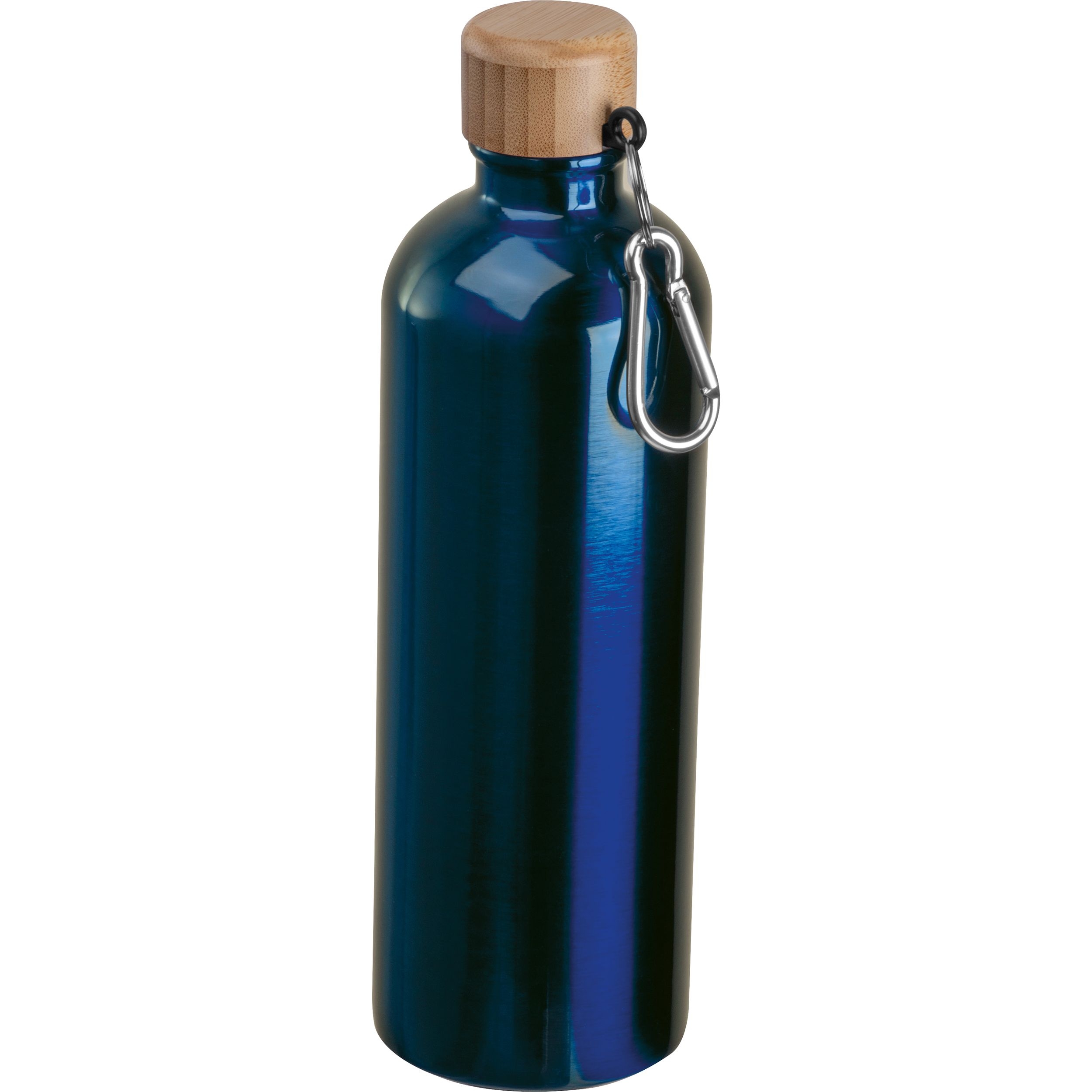MA84971-44Edelstahltrinkflasche mit Karabiner_ 750ml RUTH_ dunkelblau