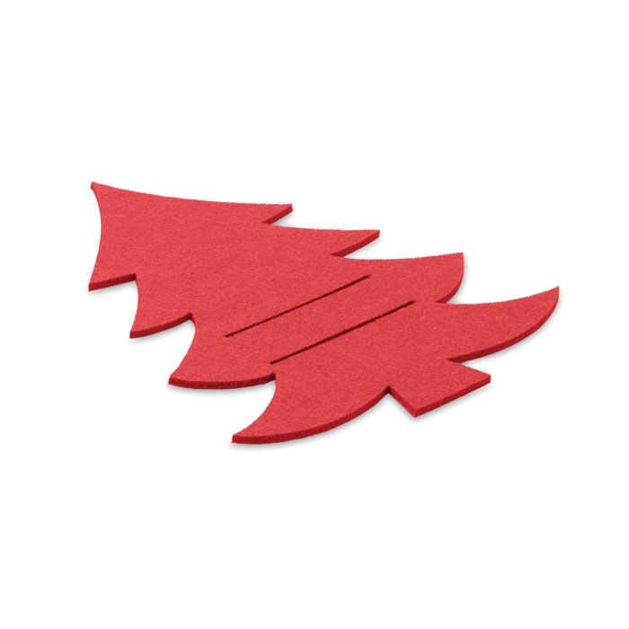 CX1479-05Treesguard Besteckhalter-Set RPET-Filz_ rot