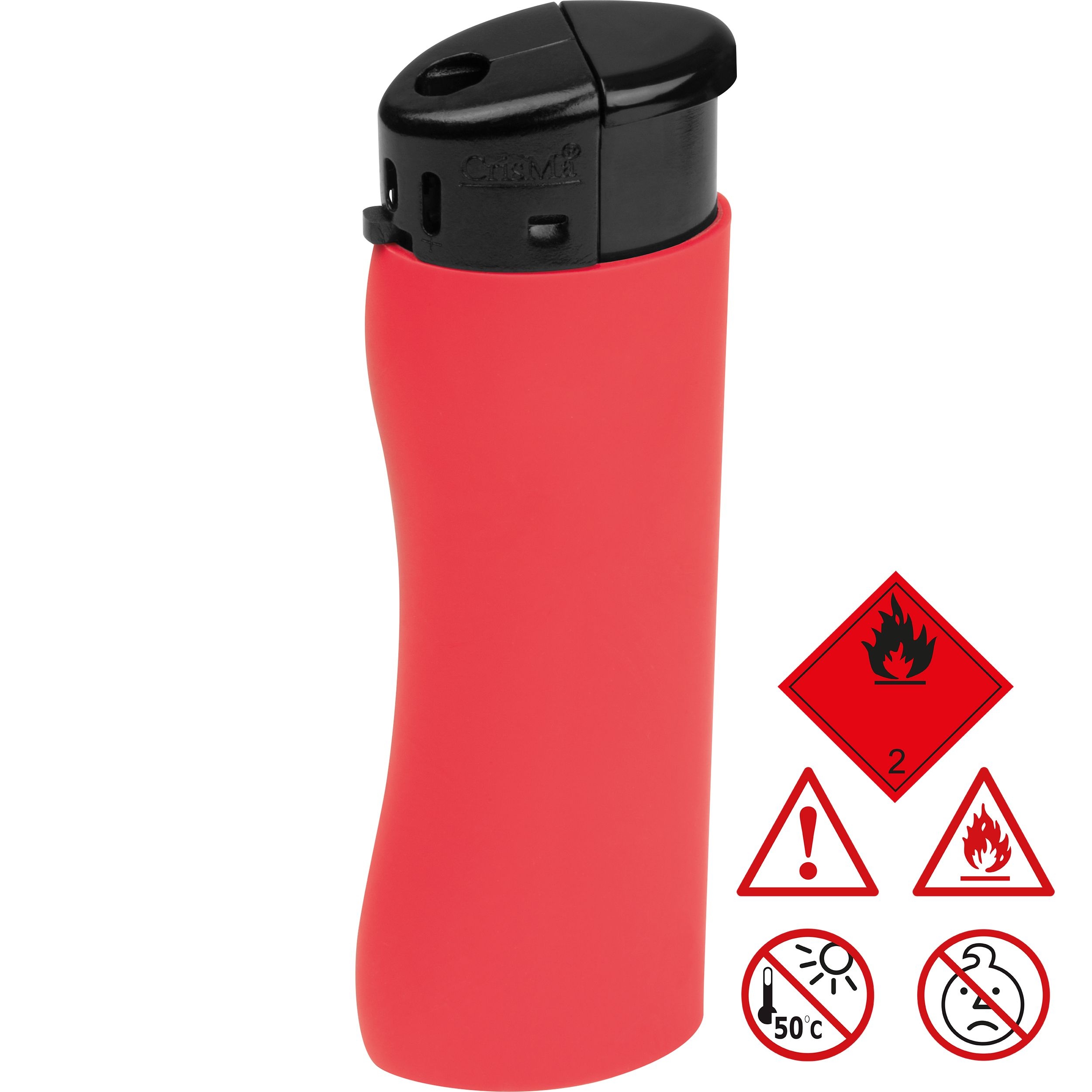 MA93777-05Elektronik Feuerzeug_ ergonomisch ANATOL_ rot