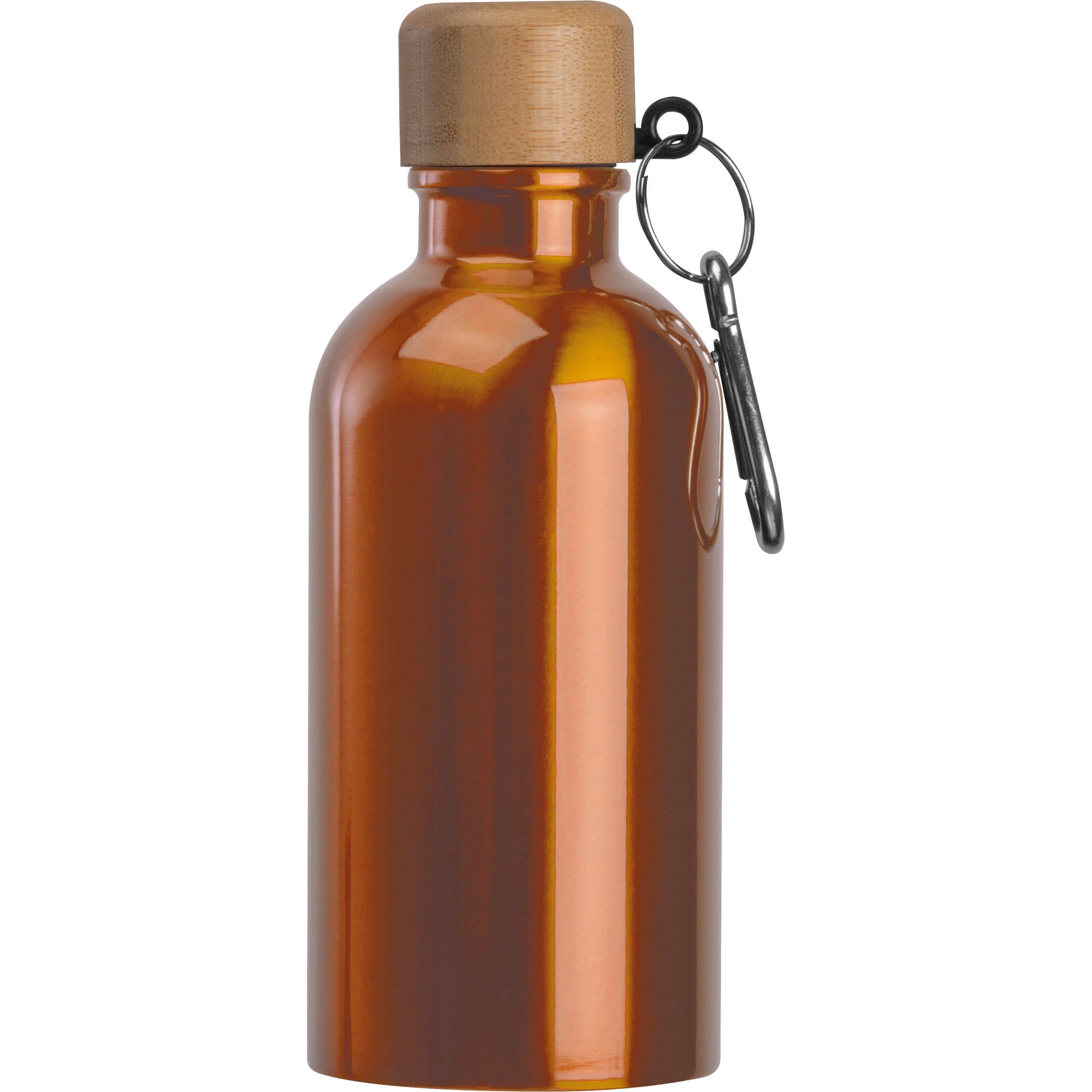 MA84972-10Edelstahltrinkflasche mit Karabiner_ 400ml MARILYN_ orange