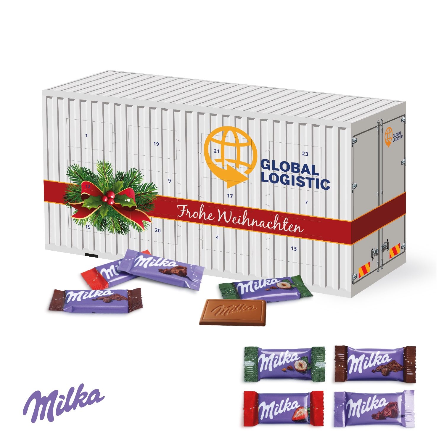 CD95173-023D Adventskalender Container mit Milka Schokolade_ Individuelles Motiv