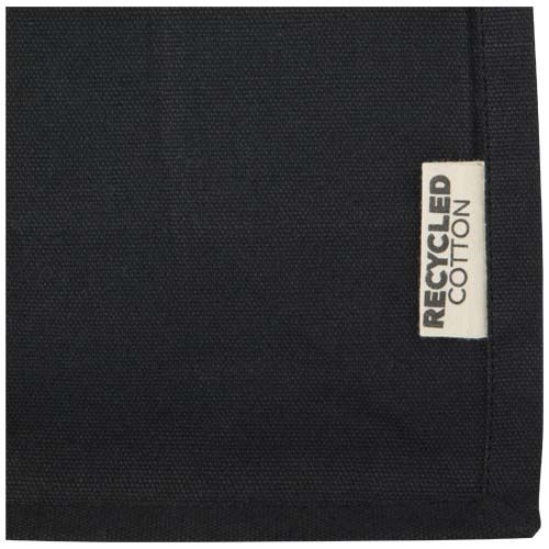 PF120787-2Odessa Mini-Tragetasche mit Bodenfalte aus 220 g_m² GRS Recyclingbaumwolle 9L_ schwarz