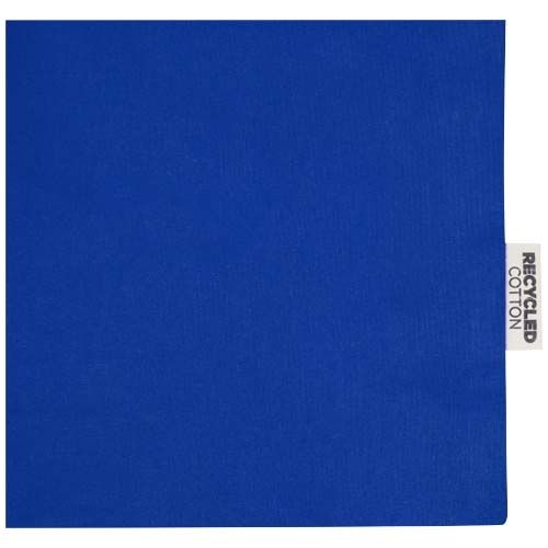 PF120733-4Madras 140 g_m² Baumwoll Tragetasche mit Seitenfalten aus GRS recycelter Baumwolle 12L_ royalblau