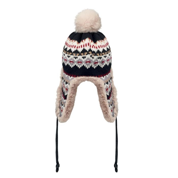 MO2688-03Yulong Gestrickte Ohrenmuetze_ schwarz
