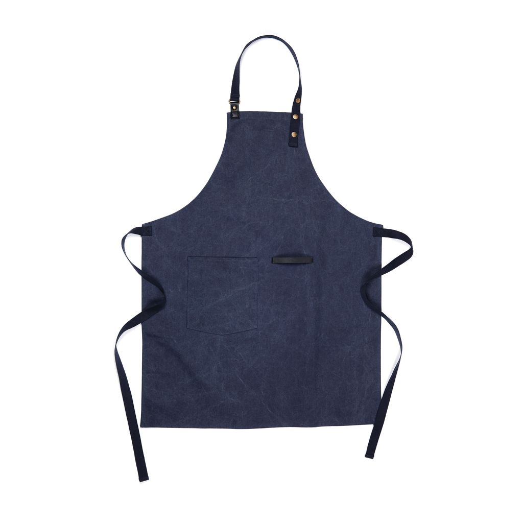 XDV216-2VINGA Tome Schuerze aus GRS recyceltem Canvas_ navy blau